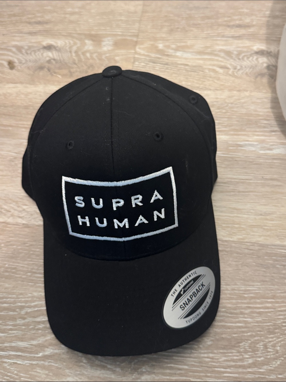Supra Black 'Supra Human' Embroidered Snapback Hat
